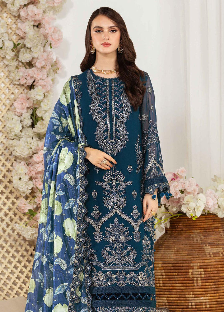 Dhaagay By Alizeh Fashion Embroidered Chiffon Suits Unstitched 3 Piece AFB23-D3 08 Zair - Formal Collection