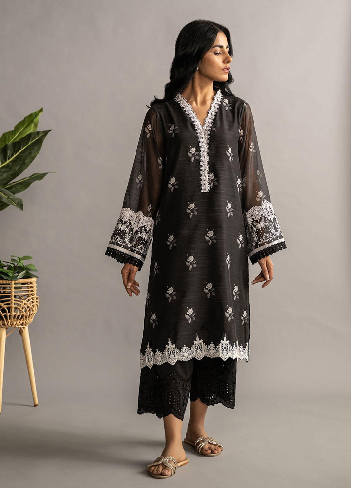 Dhanak Casual Pret Embroidered Munar 2 Piece Suit DC-2073 BLACK