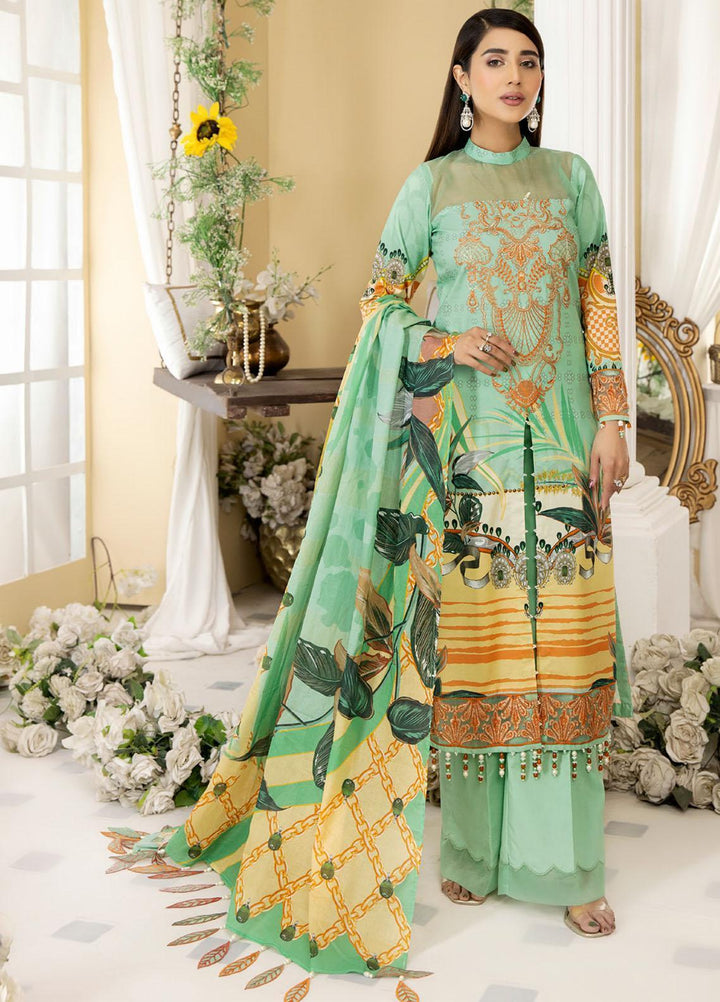 Dhanak By Mirha Embroidered Lawn Suits Unstitched 3 Piece MR22D 03 Heryalii - Festive Collection