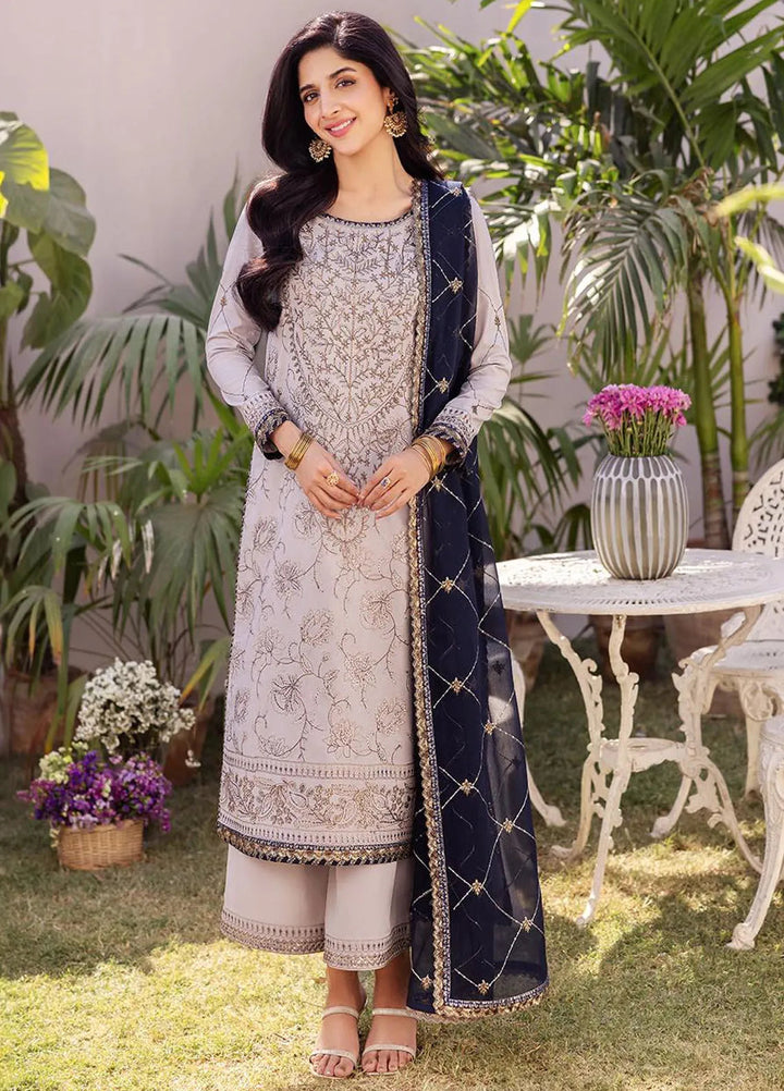 Dhanak Rang by Asim Jofa Embroidered Silk Suit Unstitched 3 Piece AJ24DR AJCF-13 - Festive Collection