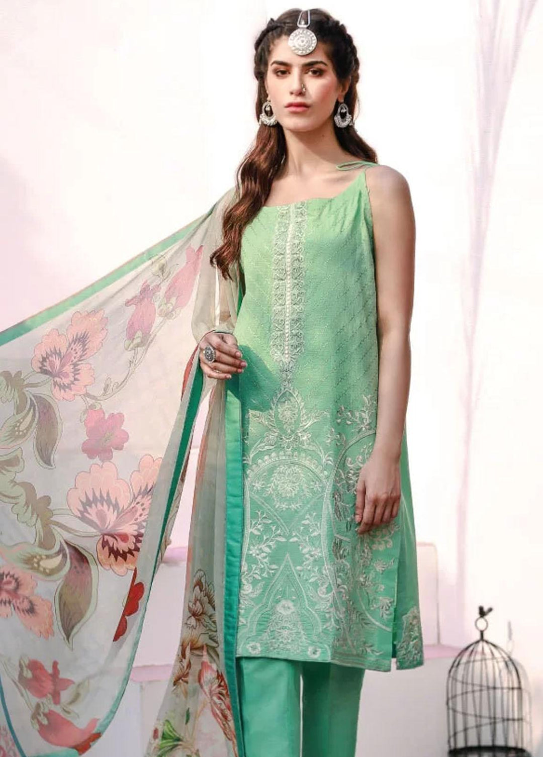 Soffio Pret Embroidered Cambric 3 Piece SFO21D SC-0713