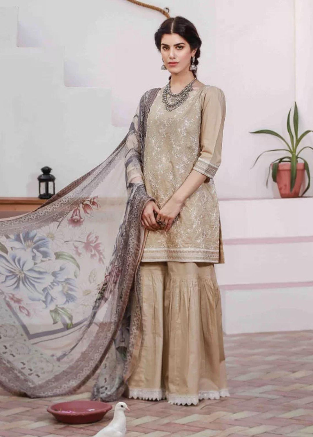 Soffio Pret Embroidered Cambric 3 Piece SFO21D SC-0716