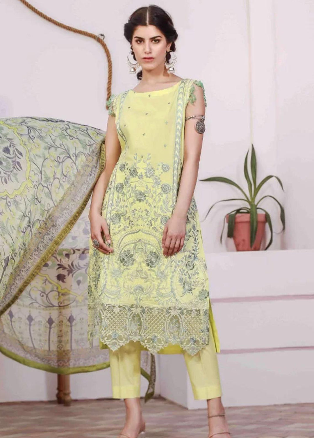 Soffio Pret Embroidered Cambric 3 Piece SFO21D SC-0717