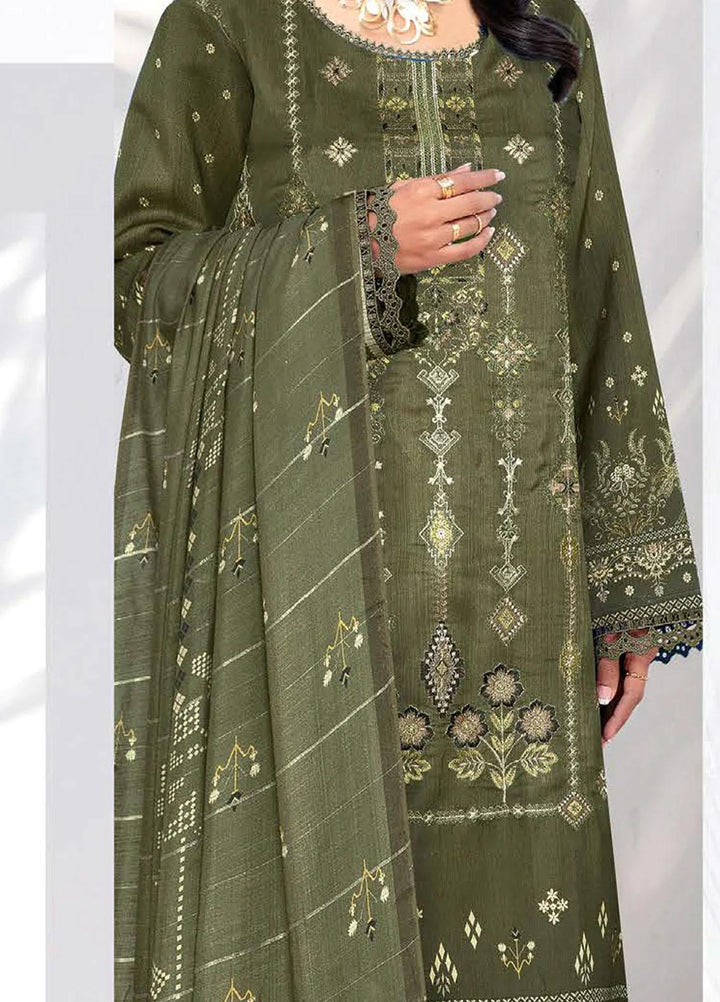 Insiya Clothing Embroidered Cambric Suits Unstitched 3 Piece INS23DK DK-03 - Winter Collection