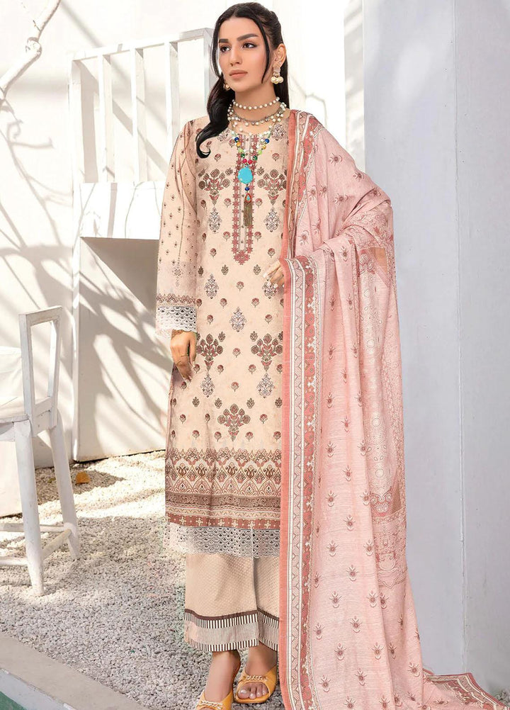 Insiya Clothing Embroidered Cambric Suits Unstitched 3 Piece INS23DK DK-05 - Winter Collection