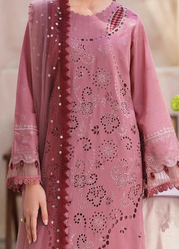 Dhoop Kinaray By Nureh Chikankari Lawn Suits Unstitched 4 Piece NU24DK NS-136 - Summer Collection