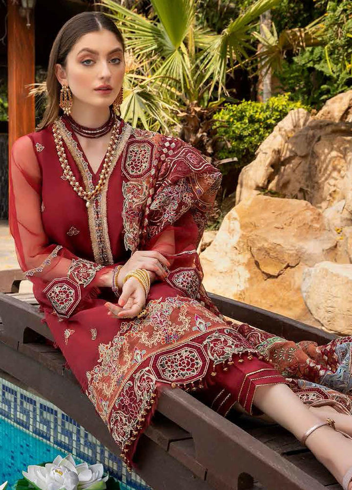 Diamond Dust by Charizma Embroidered Organza Suits Unstitched 3 Piece CRZ21DF DD-03 - Formals Collection