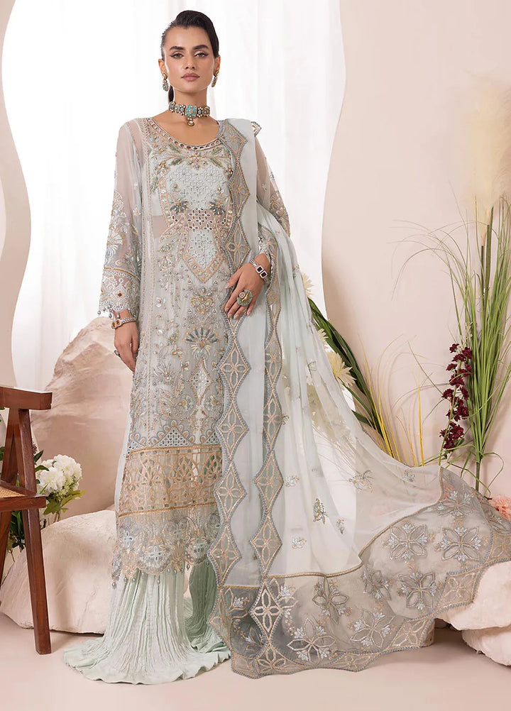Diara Couture Pret Embroidered Chiffon 3 Piece Suit Asma-SF-13