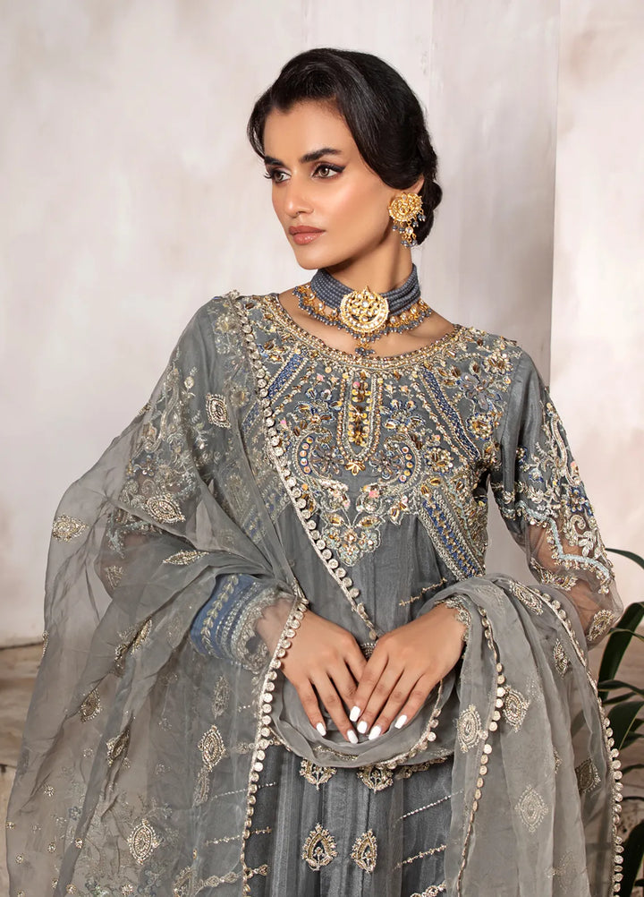 Diara Couture Pret Embroidered Net 3 Piece Suit Rutaab - Us-610