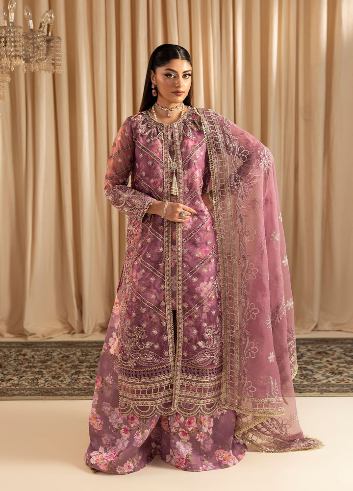 Diara Couture Pret Embroidered Organza 4 Pieces Kesari