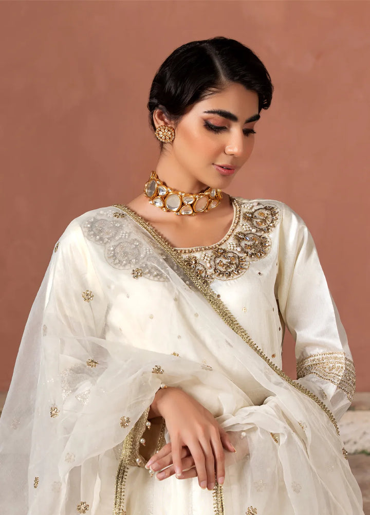 Diara Couture Pret Embroidered Raw Silk 3 Piece Suit Kehkashan - Us-596