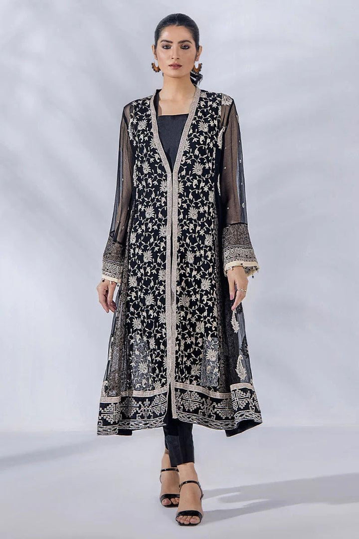 Malook By Shazia Ovais Pret Embroidered Chiffon 3 Piece Suit MLK23D Shahi