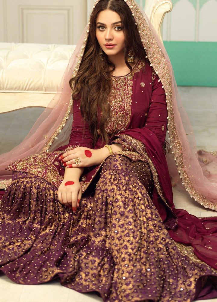 Zaaviay Luxury Pret Embroidered Raw Silk 3 Piece Dress ZOHRA JABEEN