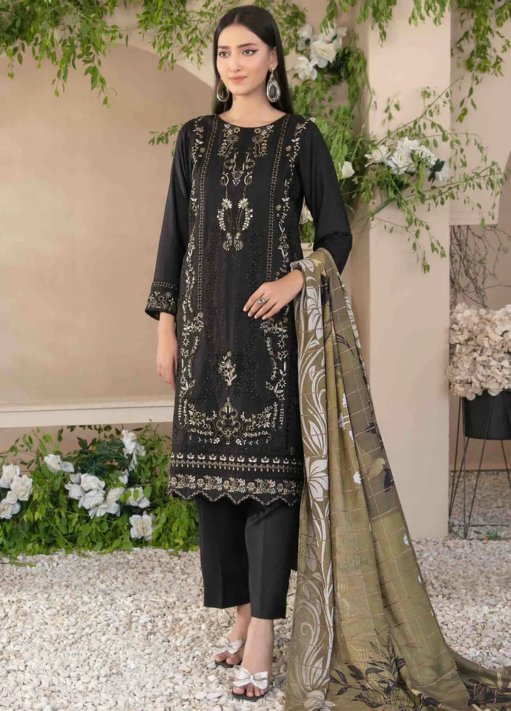 Dorsa by Tawakkal Fabrics Embroidered Slub Suit Unstitched 3 Piece TWF24D D-3721 - Winter Collection