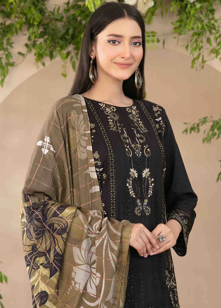 Dorsa by Tawakkal Fabrics Embroidered Slub Suit Unstitched 3 Piece TWF24D D-3721 - Winter Collection