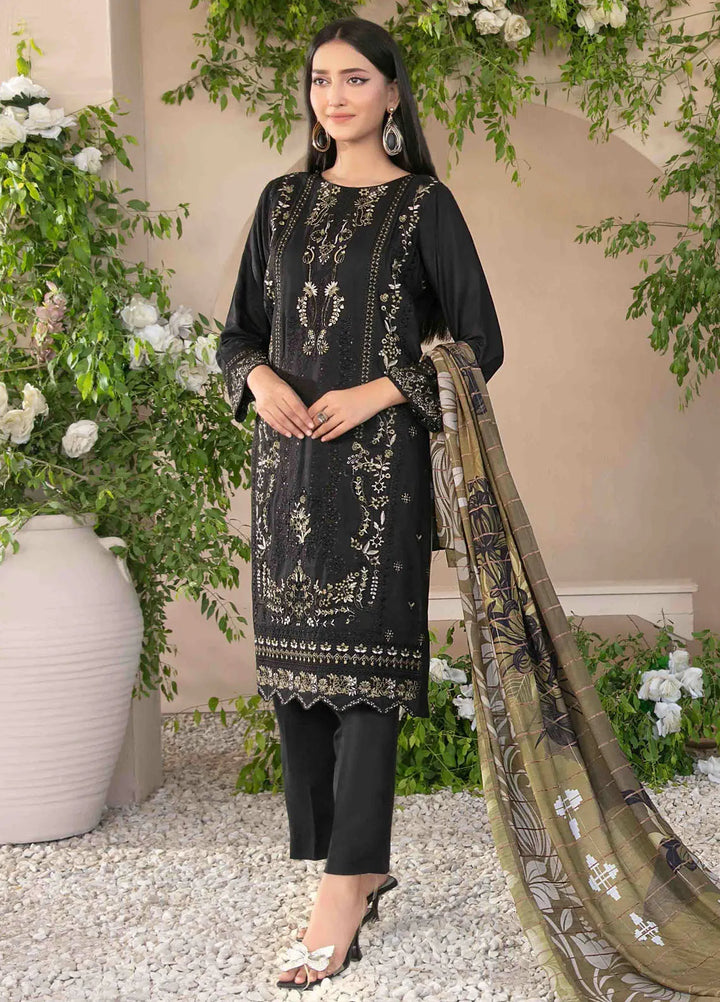 Dorsa by Tawakkal Fabrics Embroidered Slub Suit Unstitched 3 Piece TWF24D D-3721 - Winter Collection