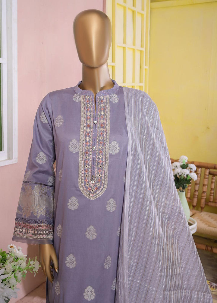 Dynasty by HZ Textiles Embroidered Jacquard Cotton Suits Unstitched 3 Piece HZ22DNT DJM-01 - Festive Collection