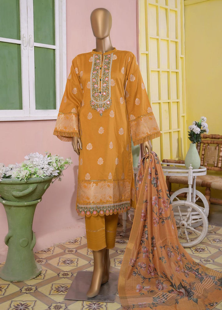 Dynasty by HZ Textiles Embroidered Jacquard Cotton Suits Unstitched 3 Piece HZ22DNT DJM-02 - Festive Collection