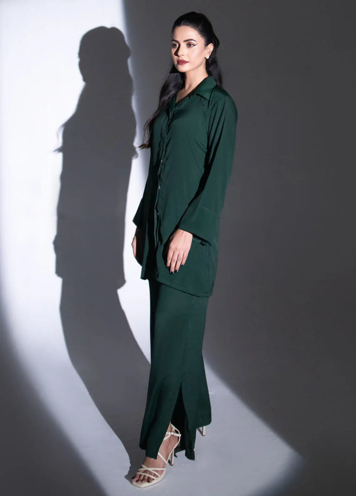 Eclipse by Slay Wear Pret Solid Tropical 2 Piece Suit Forest Luxe