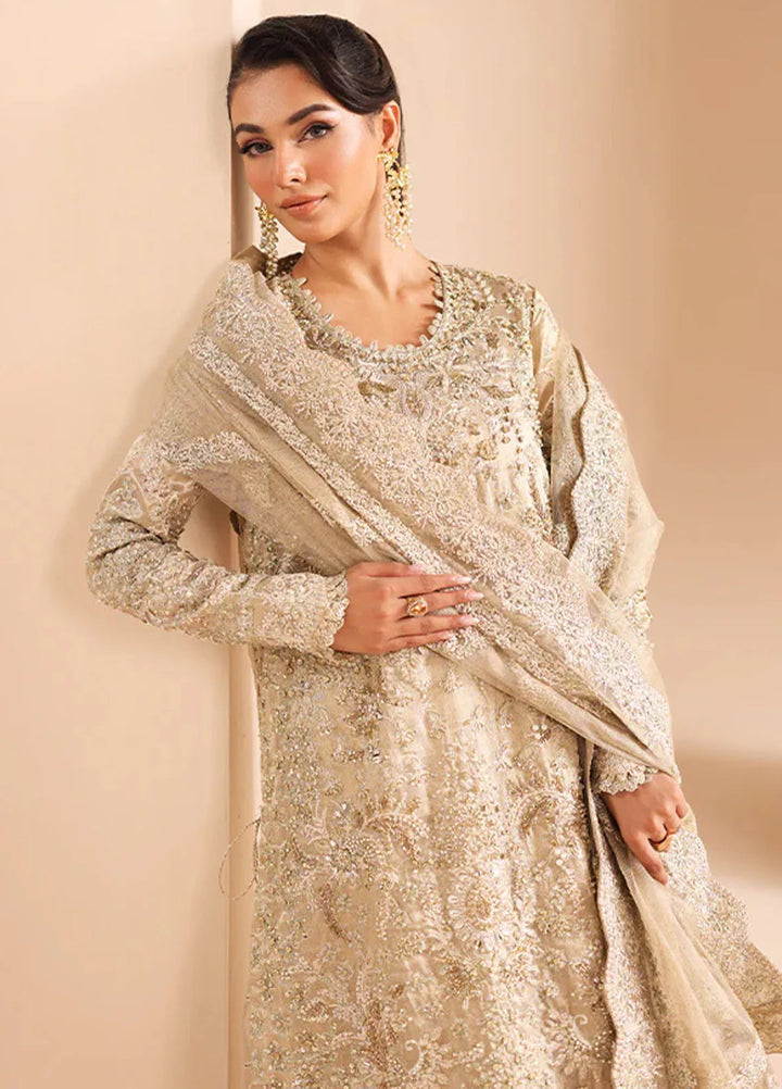 Edel by Saffron Embroidered Tissue Suit Unstitched 4 Piece SFR24E D-01 Opal Dream - Formal Collection