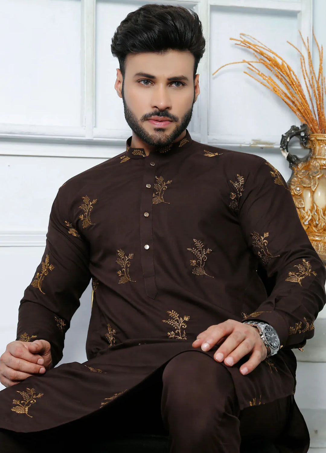 Edge Republic Embroidered Men Kurta Pajama - ER 510