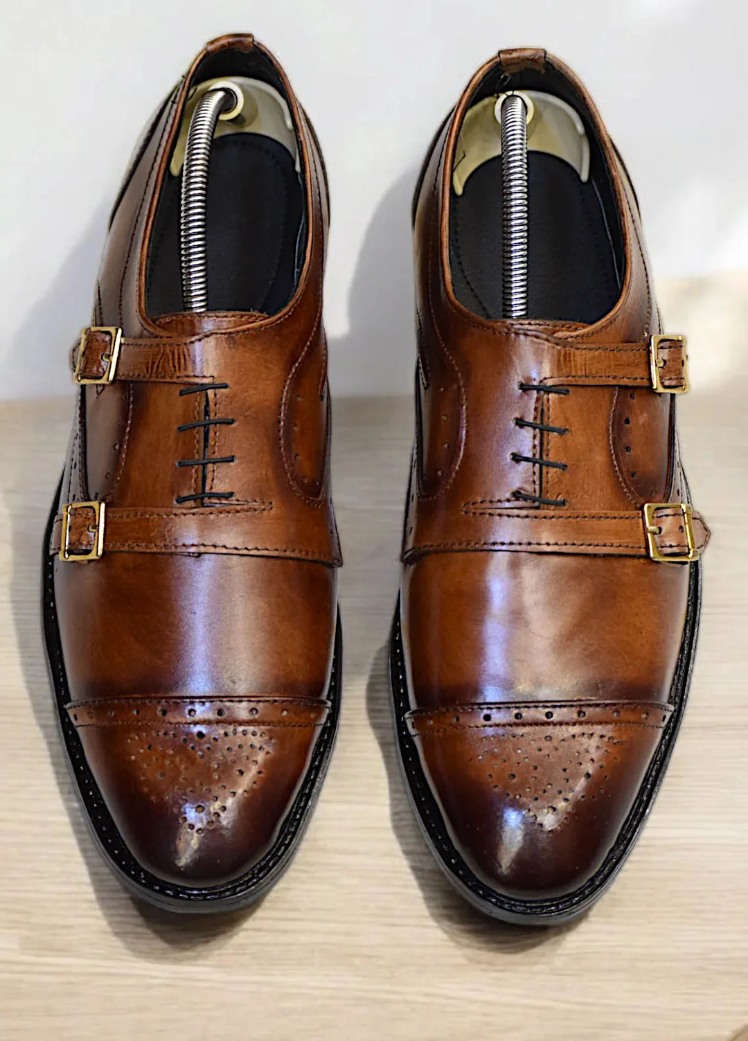 Edge Republic Mens ER S 107 The Two Towers Monk Leather Shoes