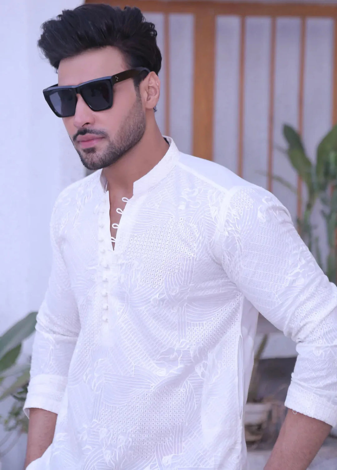 Edge Republic Pret Chikankari Cotton Silk Kurta Pajama ER MR 45