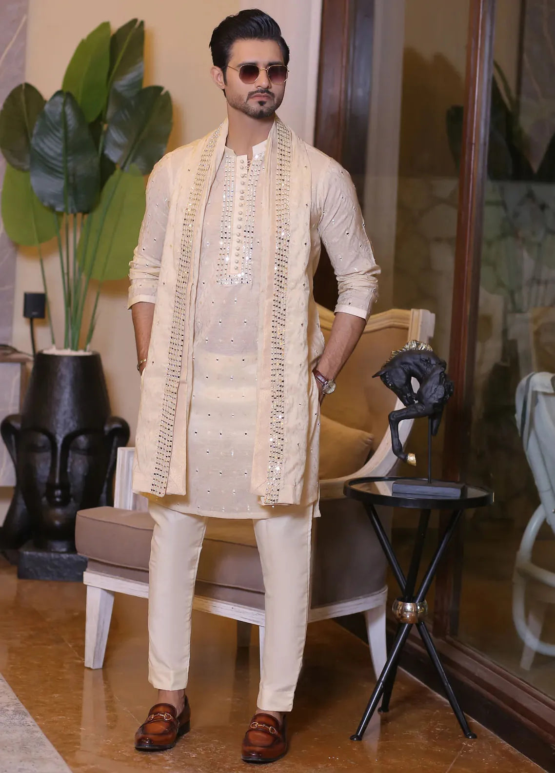 Edge Republic Pret Mirror Work Kurta Pajama EMB ED 111