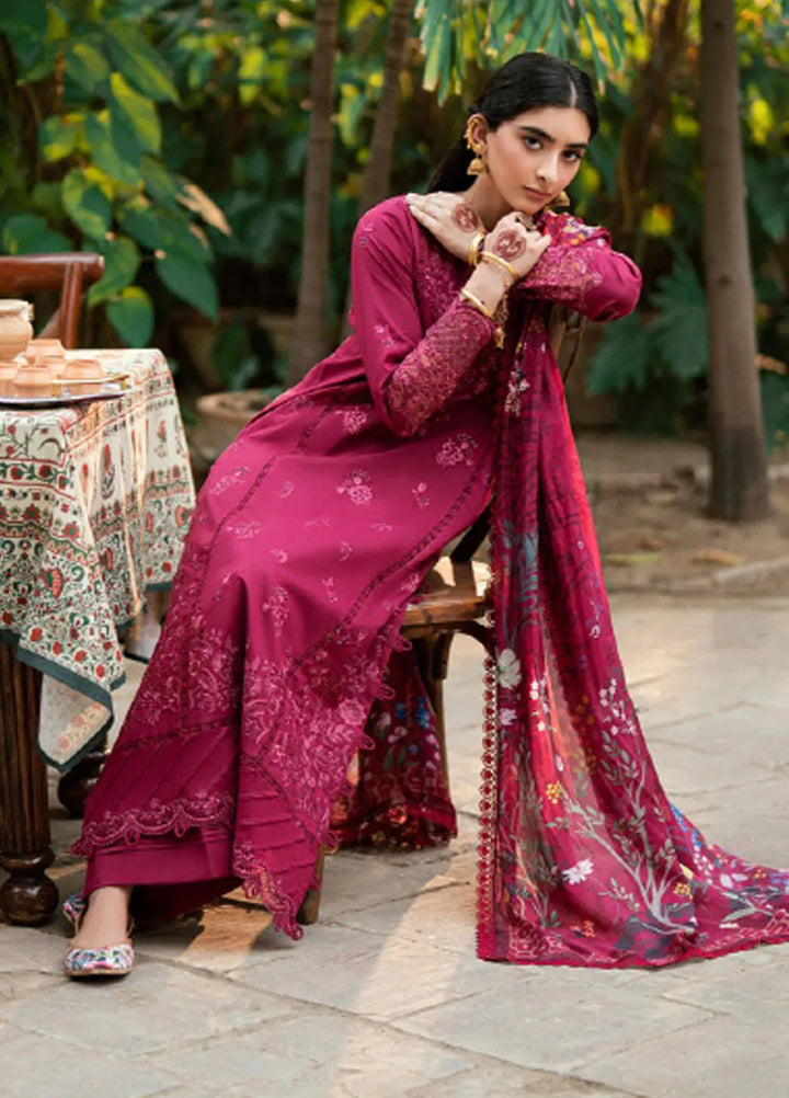 Eid Edit by Florent Embroidered Lawn Suits Unstitched 3 Piece FL25ED FEE D-2 B - Summer Collection