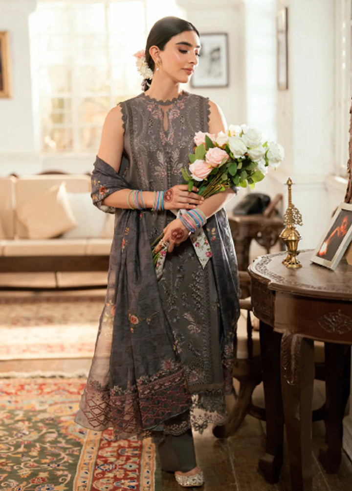 Eid Edit by Florent Embroidered Lawn Suits Unstitched 3 Piece FL25ED FEE D-4 A - Summer Collection