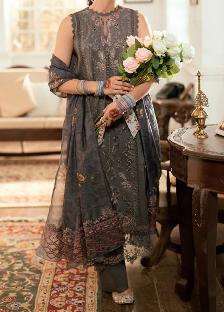 Eid Edit by Florent Embroidered Lawn Suits Unstitched 3 Piece FL25ED FEE D-4 A - Summer Collection