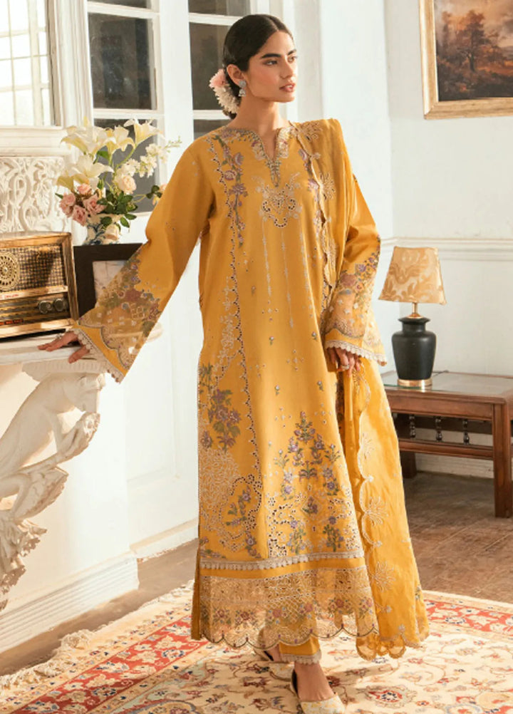 Eid Edit by Florent Embroidered Lawn Suits Unstitched 3 Piece FL25ED FEE D-6 B - Summer Collection