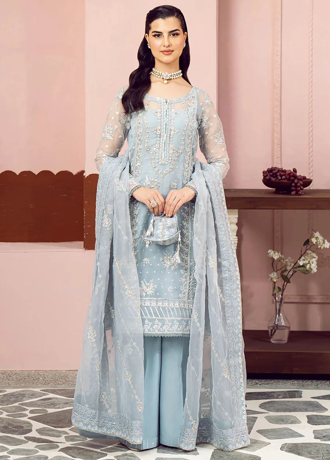 Eileen Pret Embroidered Organza 4 Piece Suit Jazmine