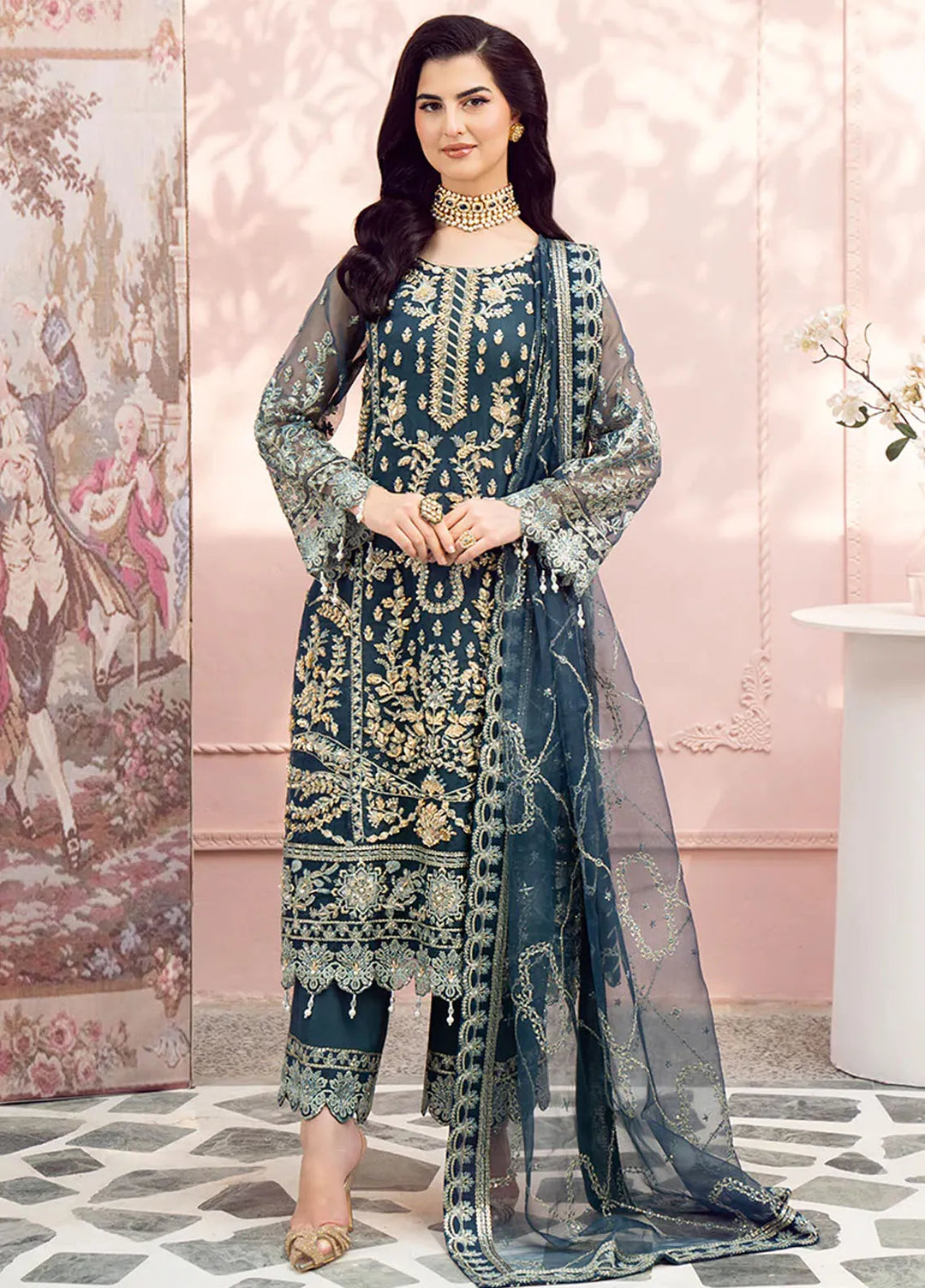 Eileen Pret Embroidered Organza 4 Piece Suit Sophia