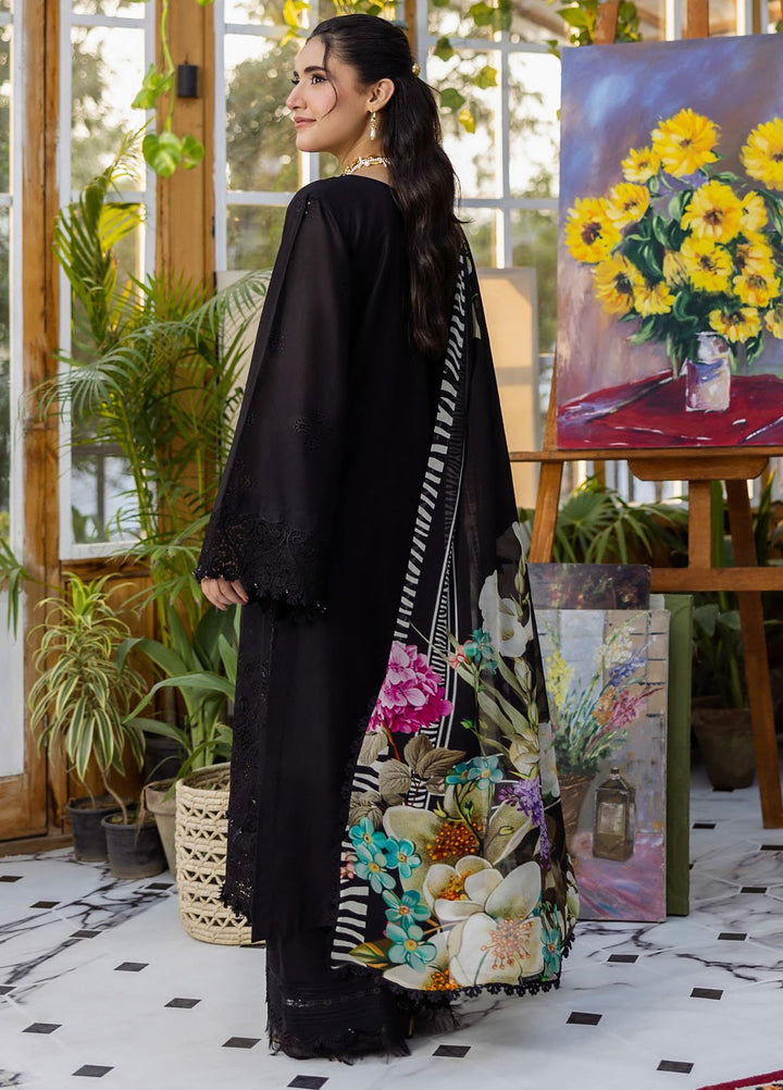 Elaf Chikankari Lawn Suits Unstitched 3 Piece EEC - 2A Queen of Dusk - Festive Collection