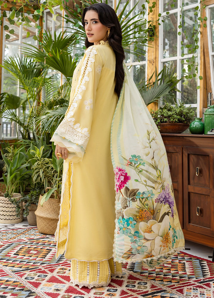Elaf Chikankari Lawn Suits Unstitched 3 Piece EEC - 2B Butter Bloom - Festive Collection