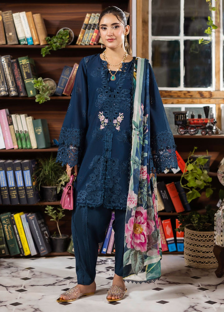 Elaf Chikankari Lawn Suits Unstitched 3 Piece EEC - 4B Serenaire - Festive Collection
