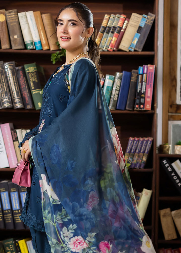 Elaf Chikankari Lawn Suits Unstitched 3 Piece EEC - 4B Serenaire - Festive Collection