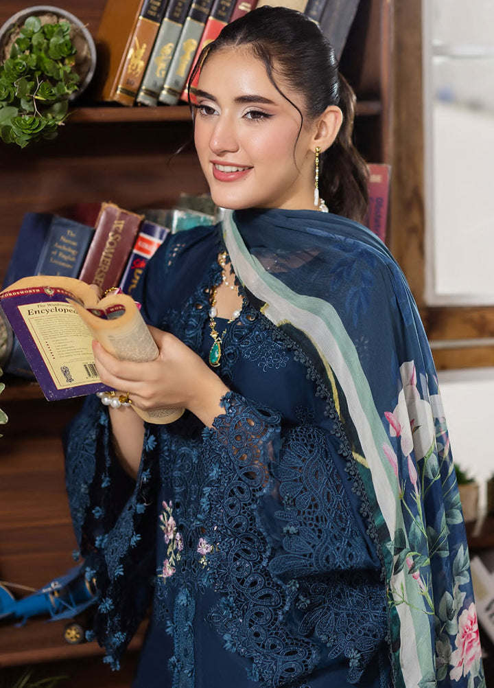 Elaf Chikankari Lawn Suits Unstitched 3 Piece EEC - 4B Serenaire - Festive Collection