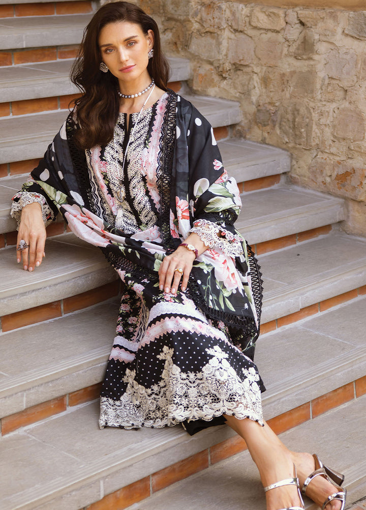 Elaf Chikankari Lawn Suits Unstitched 3 Piece EF24PC ECT 05B - Summer Collection
