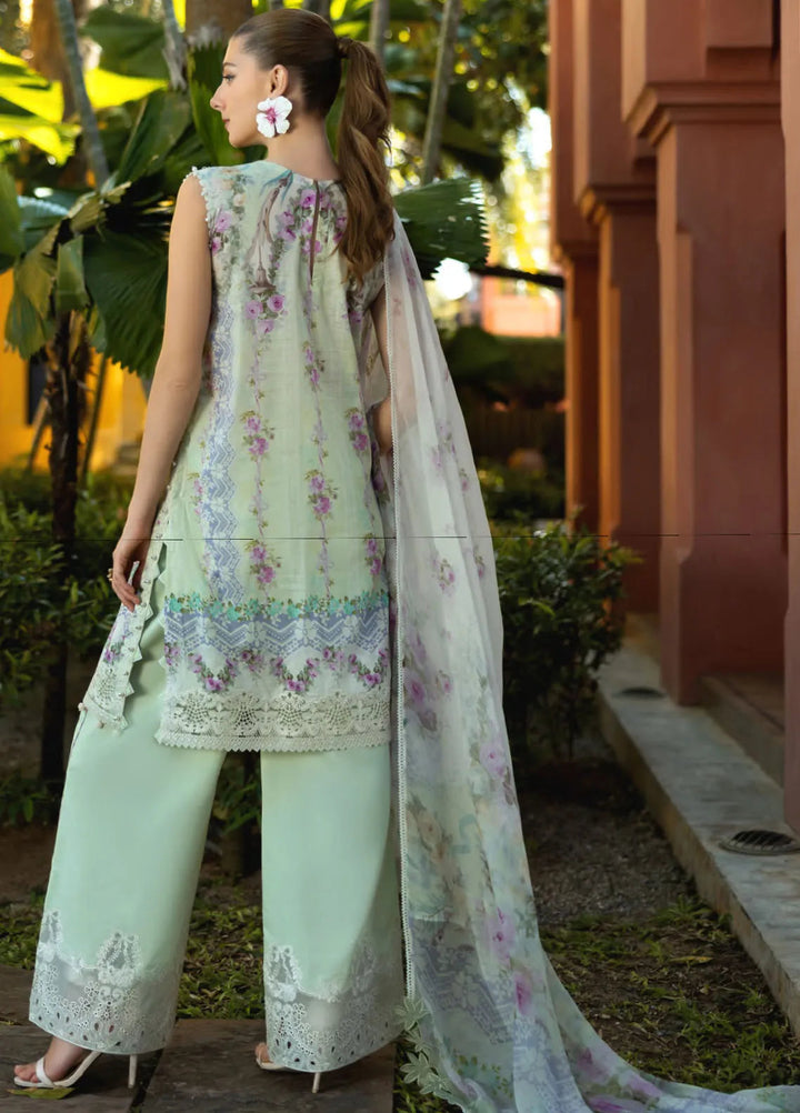 Elaf Embroidered Lawn Suits Unstitched 3 Piece EL25SL ETS-01A - Summer Collection