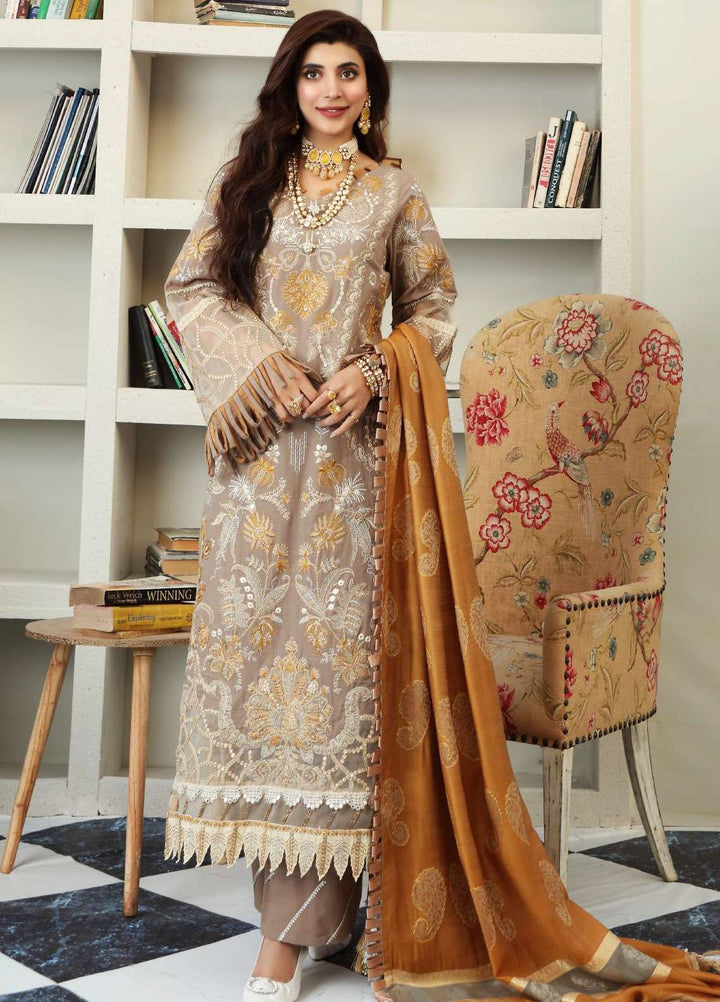 Elaf Embroidered Slub Khaddar Suits Unstitched 3 Piece EL21LW EWC-01B Glare - Winter Collection