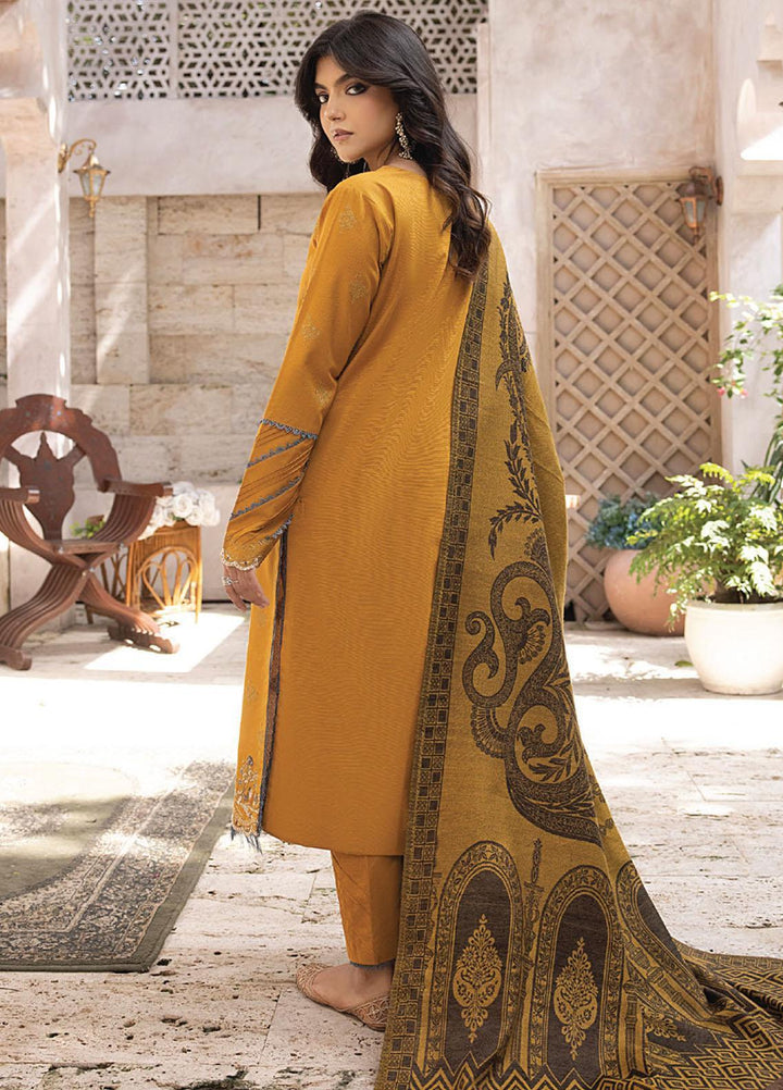 Elak By Humdum Embroidered Khaddar Suits Unstitched 3 Piece HD23EK D-04 - Winter Collection