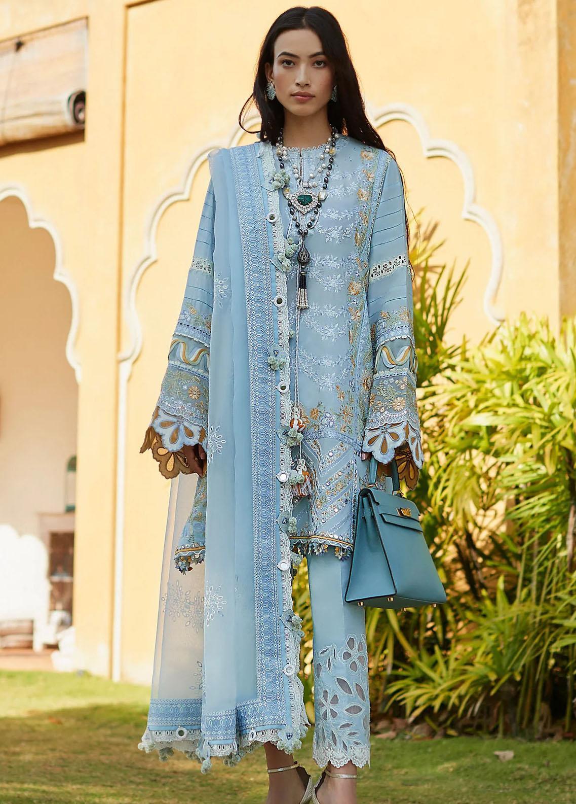 Elan Embroidered Lawn Suits Unstitched 3 Piece EL21OR EL21-06-A Aergul - Summer Collection
