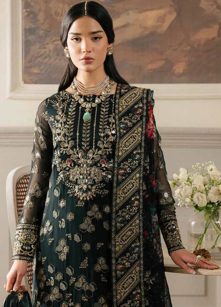 Elanora by Nureh Embroidered Chiffon Suit Unstitched 4 Piece NU24NLC NEL-64 - Luxury Collection