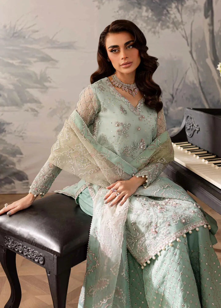 Elanora By Nureh Embroidered Organza Suit Unstitched 4 Piece NU24EC NEL-57 - Formal Collection