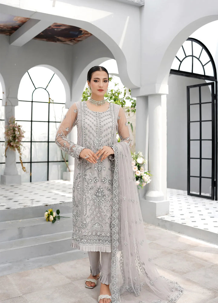 Elegance by Layout Embroidered Net Suits Unstitched 4 Piece LO24EL Julia - Festive Collection