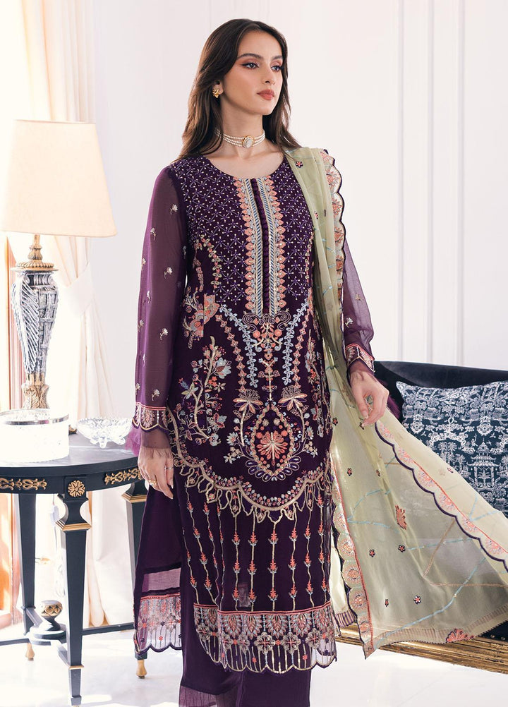 Sahane Pret Embroidered Chiffon 3 Piece Suit SNE23EP D-1004