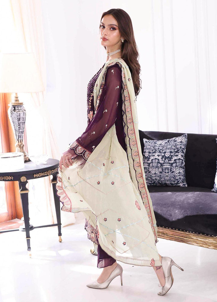 Sahane Pret Embroidered Chiffon 3 Piece Suit SNE23EP D-1004