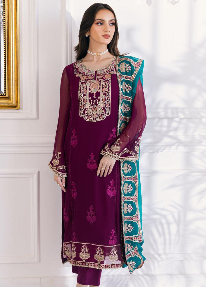 Sahane Pret Embroidered Chiffon 3 Piece Suit D-1005 Anastasia